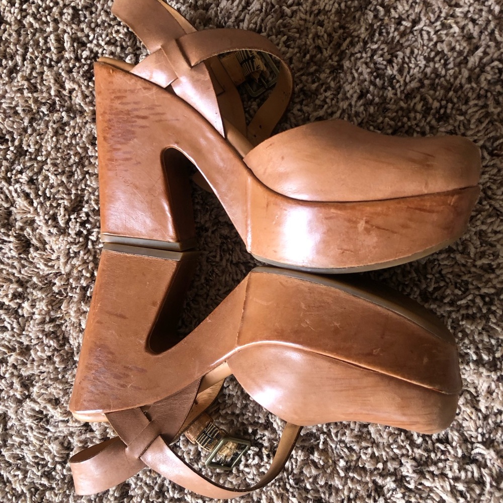 Kork-Ease Myra Leather Platform Wedge Sandals - Picture 3 of 7